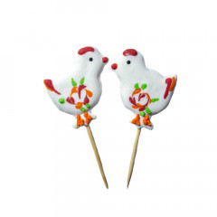 Цукровий декор Курча-писанка на паличці