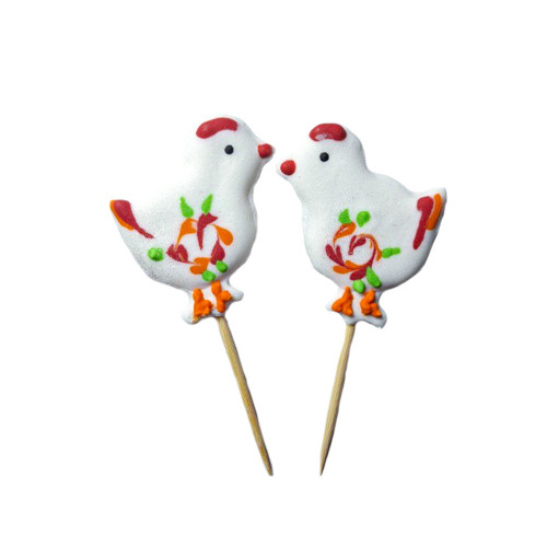 Цукровий декор Курча-писанка на паличці