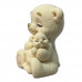 Шоколадна фігурка Ведмедик-мама з дитинчам Біла