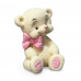 Шоколадная фигурка Мишка Тедди Белый с розовым бантиком